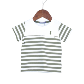Green Overall Print Round Neck Double Knit Cotton Half Sleeve T-Shirt For 6Months-3Years Boys-11463001