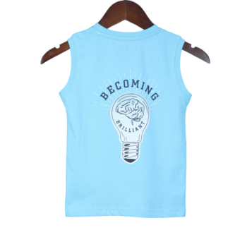 Round Neck Double Knit Cotton Sleeveless T-Shirt For 2Years-5Years Boys-11467025