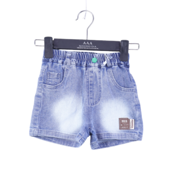 Blue 4 Way Stretch Straight-Mini Length Comfy Denim Shorts For 18Months-6Years Girls-12061191