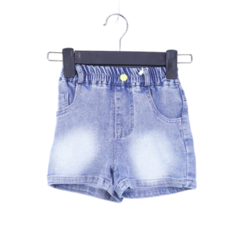 Blue 4 Way Stretch Straight-Mini Length Comfy Denim Shorts For 18Months-6Years Girls-12061231
