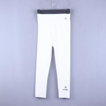 White Medium Waist Cotton Leggings For 4Years-8Years Girls-13232702