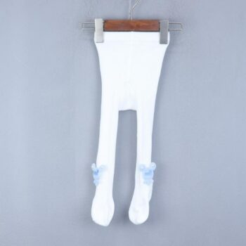 White Ankle Length Cotton Semi-Winter Stockings For 6Months-4Years Girls-13302221
