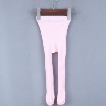 Pink Ankle Length Cotton Semi-Winter Stockings For 6Months-4Years Girls-13302281