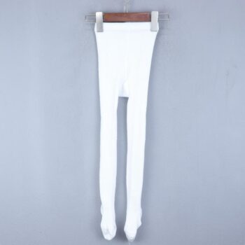 White Ankle Length Cotton Semi-Winter Stockings For 4Years-10Years Girls-13302291