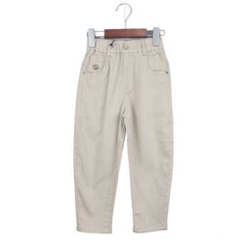 Brown Soft 2 Way Stretch Straight-Tapered Cotton Pants For 5Years-9Years Boys-13455431