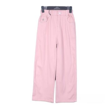 Pink Soft 2 Way Stretch Straight Cotton Moms Pants For 10Years-14Years Girls-13455522