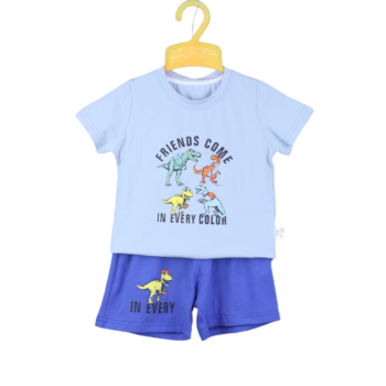 Blue Casual Summer 2 Piece Combo-Set For 12Months-4Years Boys-15081271