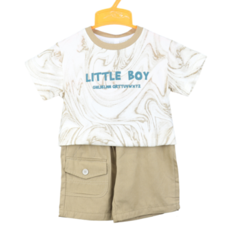 Cream Casual Summer 2 Piece Combo-Set For 18Months-6Years Boys-15082672