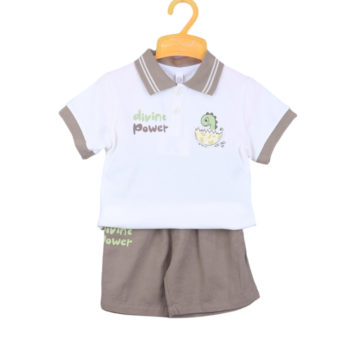 Cream Casual Summer 2 Piece Combo-Set For 18Months-6Years Boys-15082682