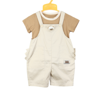 Brown Casual Summer 2 Piece Combo Rocky Half Pant Set For 12Months-4Years Boys-15082881