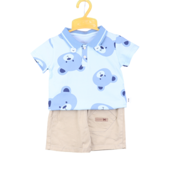 Blue Casual Summer 2 Piece Baby Combo Set For 18Months-5Years Boys-15082891