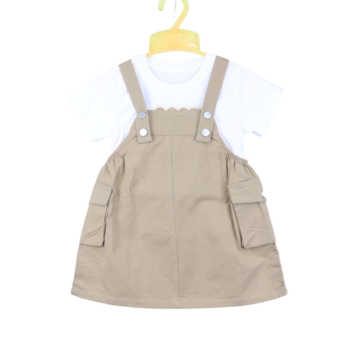 Cream Casual Summer 2 Piece Baby Combo-Set For 18Months-5Years Girls-15083122
