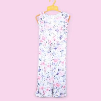 Pink 4 Way Stretch Regular Fit R Neck Sleeveless Full Length Dry-Fit/ Synthetic Jumpsuit For 3Years-9Years Girls-15083171