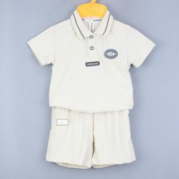 Cream Casual Summer 2 Piece Combo-Set For 12Months-5Years Boys-15083602