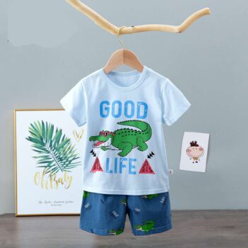Cozy Summer 2 Piece Night Set For 6Years-9Years Boys-22129748