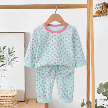 Cozy Pre-Winter 2 Piece Night Set For 3-6Years Girls-22130584
