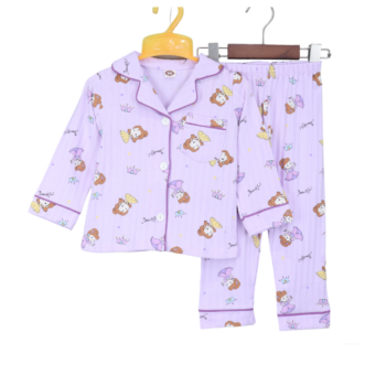 Cozy Pre-Winter 2 Piece Night Set For 3-6Years Girls-22130593