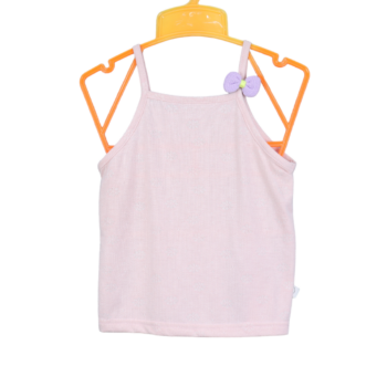 Pink Cotton Vest For 2Years-7Years Girls-43902411