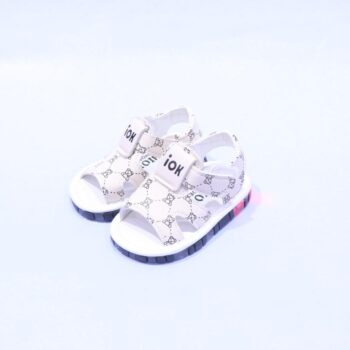 Cream Synthetic Casual Sandal For New Born Boys-61017022