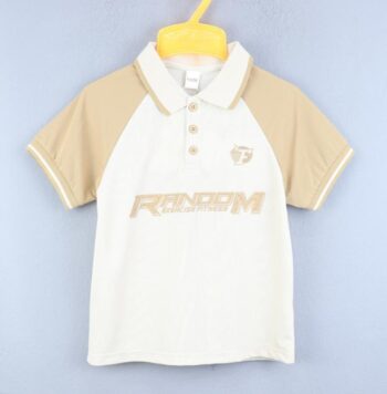 Cream Polo Neck Dry-Fit/ Synthetic Half Sleeve T-Shirt For 4Years-9Years Boys-11468531