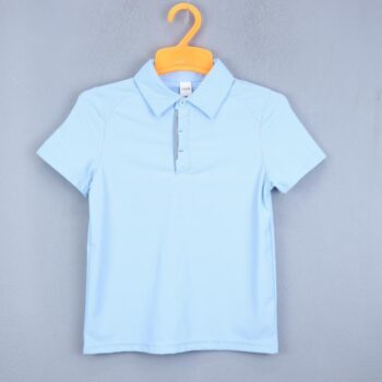 Sky Plain Polo Neck Dry-Fit/ Synthetic Half Sleeve T-Shirt For 4Years-9Years Boys-11468553