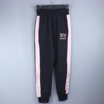 Black 4 Way Stretch Tapered Double Knit Cotton Joggers For 8Years-12Years Girls-13138891