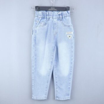 Blue Soft 2 Way Stretch Tapered-Slim Denim Pants For 4Years-8Years Boys-13455861