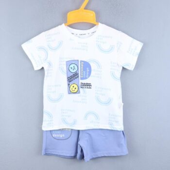 Blue Casual Summer 2 Piece Combo-Set For 18Months-5Years Boys-15084971