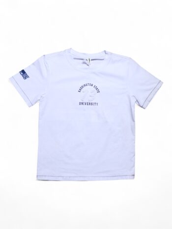 White Round Neck Double Knit Cotton Half Sleeve T-Shirt For 7 To 15 Years Child-11464041
