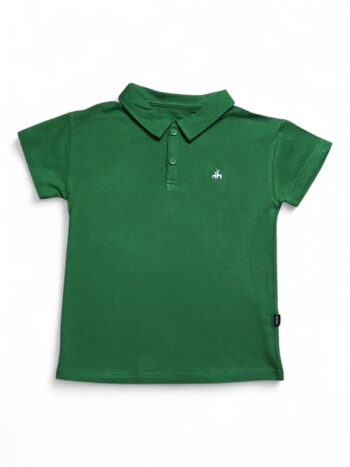 Green Plain Round Neck Double Knit Cotton Half Sleeve T-Shirt For 18 Months To 6 Years Boys-11476782
