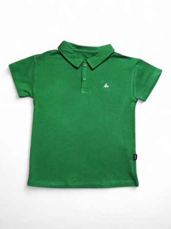 Green Overall Print Round Neck Double Knit Cotton Half Sleeve T-Shirt For 8 To 14 Years Boys-11476792