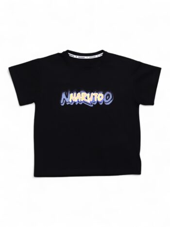 Black Round Neck Dry-Fit/ Synthetic Half Sleeve T-Shirt For 4 To 9 Years Child-11477551