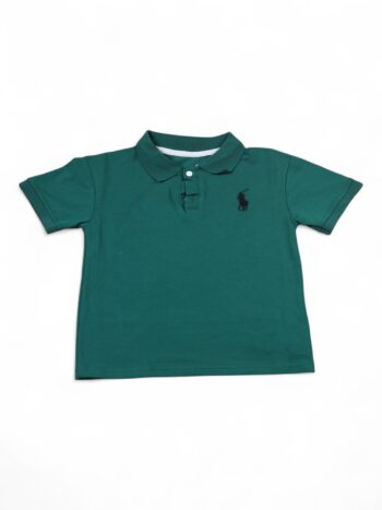 Green Polo Neck Double Knit Cotton Half Sleeve T-Shirt For 3 To 8 Years Boys-11478743