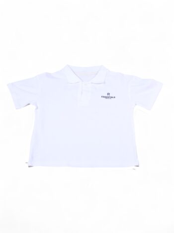 White Polo Neck Double Knit Cotton Half Sleeve T-Shirt For 4 To 9 Years Boys-11478802