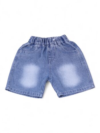 Blue Non-<Stretchable> Straight-Thigh Length Casual Denim Shorts For 2 To 5 Years Boys-12066441