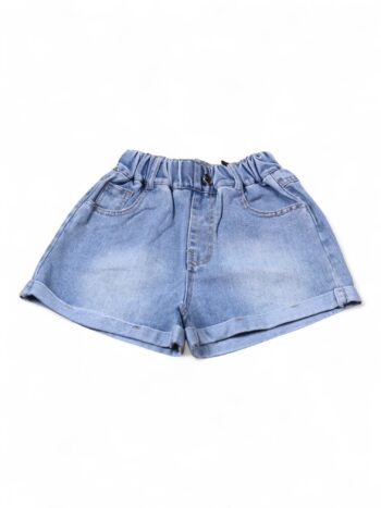 Blue Non-<Stretchable> Straight-Mini Length Comfy Denim Shorts For 8 To 12 Years Girls-12066791