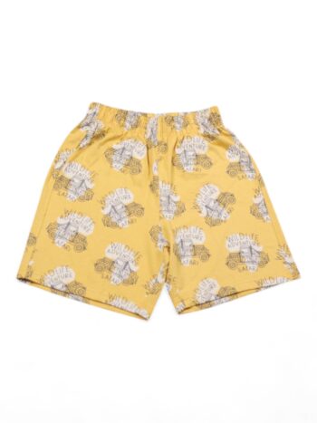 Yellow 2 Way Stretch Straight-Thigh Length Casual Cotton Shorts For 5 To 8 Years Boys-12154286