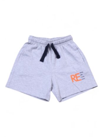 Grey 2 Way Stretch Baggy-Thigh Length Casual Cotton Shorts For 5 To 8 Years Boys-12154335