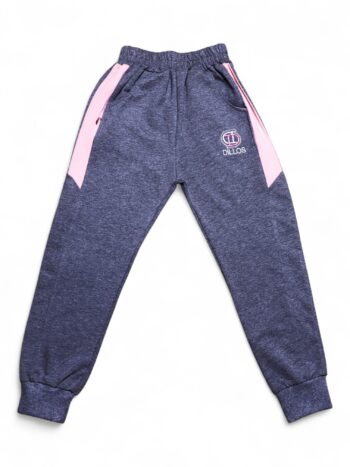 Grey 2 Way Stretch Slim-Slim Single Knit Cotton Trousers For 7 To 14 Years Girls-13138923
