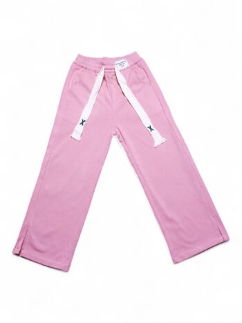 Pink Non-<Stretchable> Straight-Straight Corduroy Trousers For 4 To 9 Years Girls-13144331