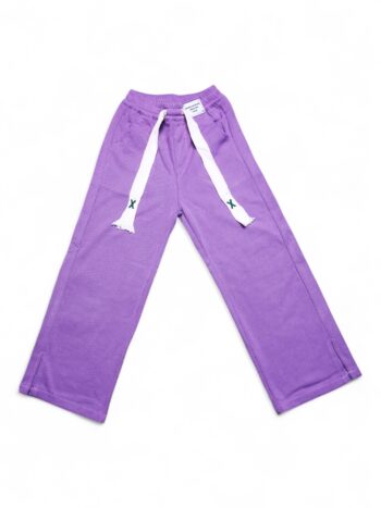 Purple Non-<Stretchable> Straight-Straight Corduroy Trousers For 4 To 9 Years Girls-13144332