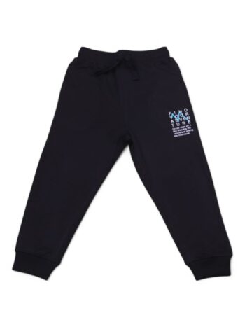 Black 2 Way Stretch Straight-Straight Single Knit Cotton Trousers For 5 To 8 Years Boys-13150202