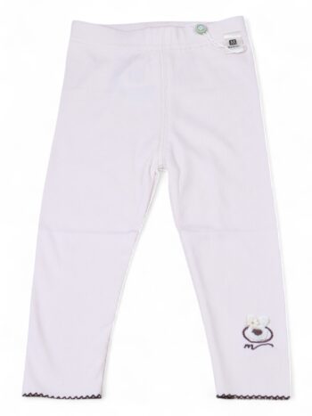 Cream High Waist Cotton Leggings For 1.5 To 4 Years Girls-13233111