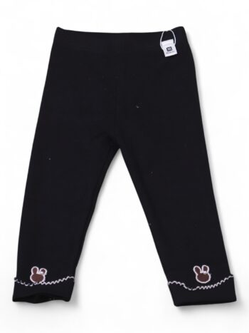 Black High Waist Cotton Leggings For 1.5 To 3 Years Girls-13233131