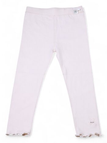 Cream High Waist Cotton Leggings For 3 To 6 Years Girls-13233941