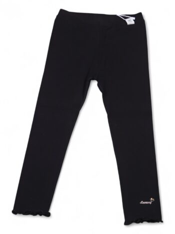 Black High Waist Cotton Leggings For 3 To 7 Years Girls-13233992