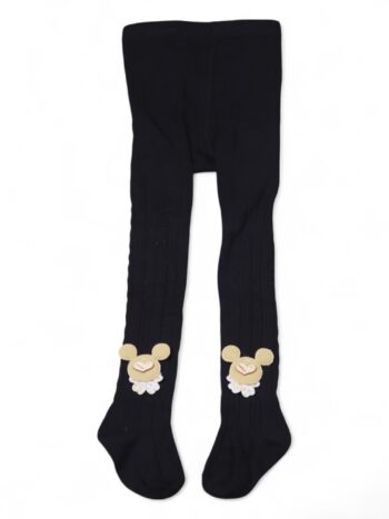 Black High Waist Cotton Leggings For 5 To 10 Years Girls-13302251