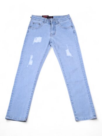 Blue Soft Non-<Stretchable> Baggy-Straight Denim Pants For 10 To 14 Years Boys-13460421