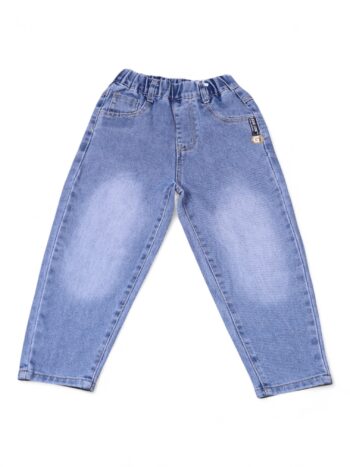 Blue Soft Non-<Stretchable> Baggy-Tapered Denim Pants For 5 To 10 Years Boys-13460831