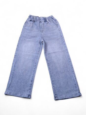 Blue Soft 2 Way Stretch Baggy-Straight Denim Pants For 1.5 To 4 Years Girls-13462191